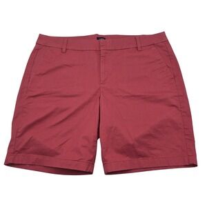 J.Crew Womens Chino Shorts Pink Raspberry Size 16 Mid Rise Stretch Cotton